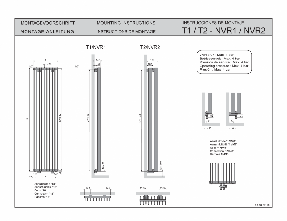 Pagina 1 - Manual Montaj Calorifere Decorative Tulipa VASCO TULIPA VERTICAL Instructiuni montaj,...