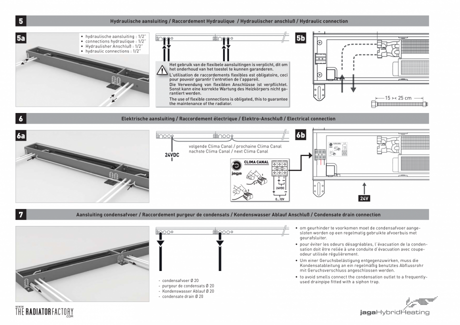 Pagina 8-Ventiloconvector de pardoseala JAGA CLIMA CANAL, CLIMA CANAL Hybrid Instructiuni montaj, utilizare...