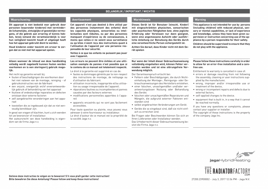 Pagina 12-Ventiloconvector de pardoseala JAGA CLIMA CANAL, CLIMA CANAL Hybrid Instructiuni montaj, utilizare...