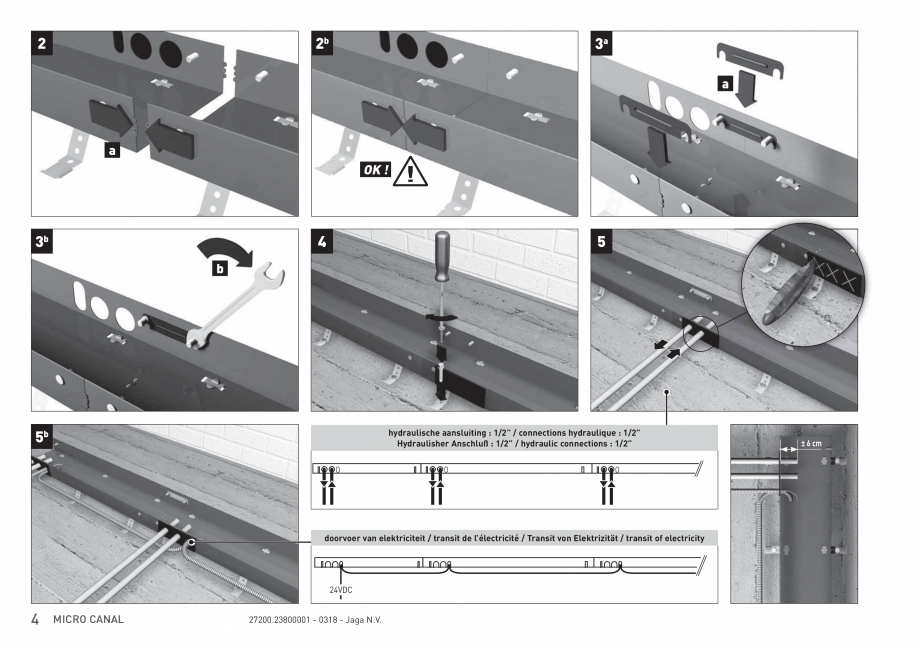 Pagina 4-Ventiloconvector de pardoseala JAGA MICRO CANAL Instructiuni montaj, utilizare Engleza, Franceza,...