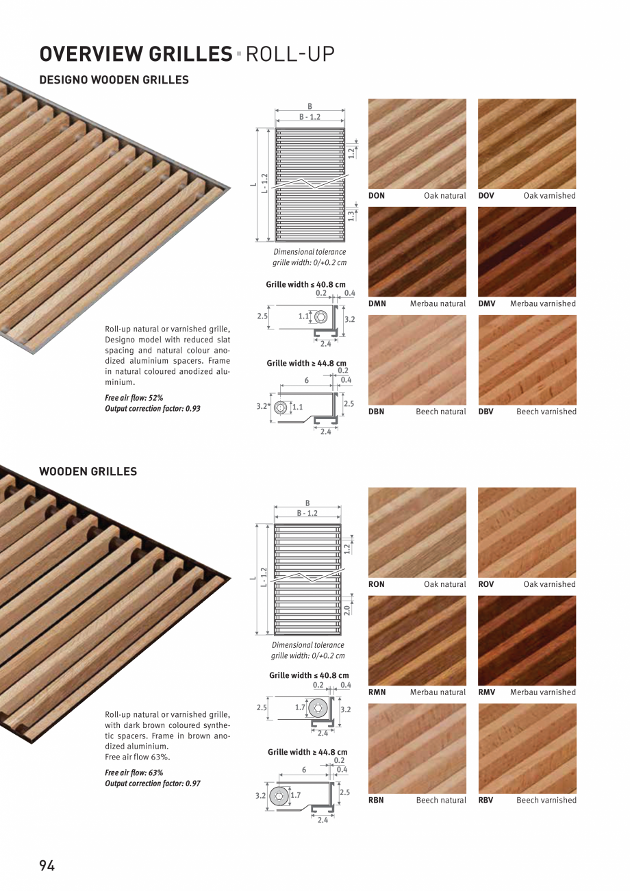 Pagina 3-Grilaje pentru convectoare de pardoseala JAGA MINI CANAL, CANAL COMPACT, CANAL PLUS Fisa tehnica...
