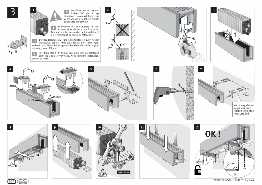 Pagina 6-Calorifere de plinta cu picioruse JAGA MINI Free Standing / DBE Instructiuni montaj, utilizare...