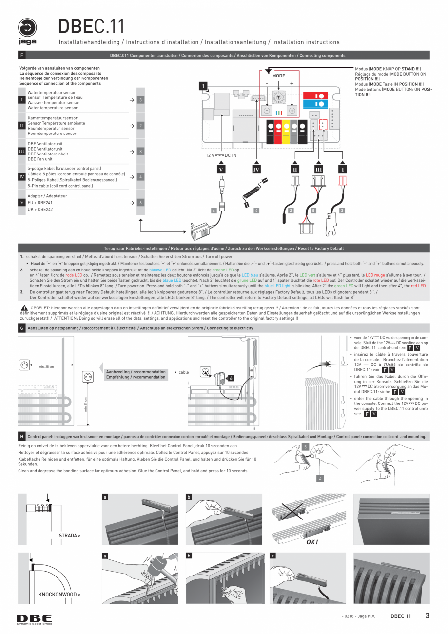 Pagina 3 - Unitate de control pentru calorifere de plinta JAGA MINI Wall Instructiuni montaj,...