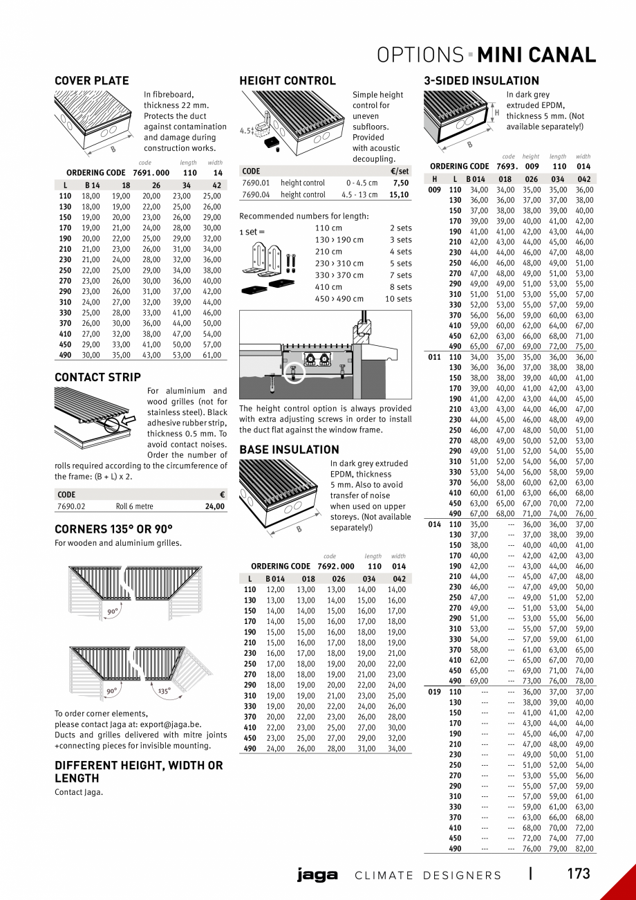 Pagina 172 - Catalog general de produse 2020 JAGA CLIMA CANAL, CANAL COMPACT, MINI CANAL, CANAL PLUS...
