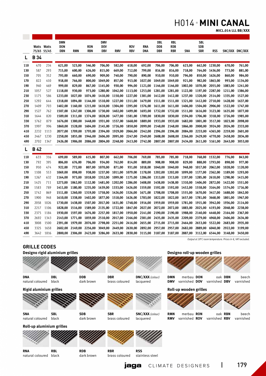 Pagina 178-Catalog general de produse 2020 JAGA CLIMA CANAL, CANAL COMPACT, MINI CANAL, CANAL PLUS, MINI Wall, ...