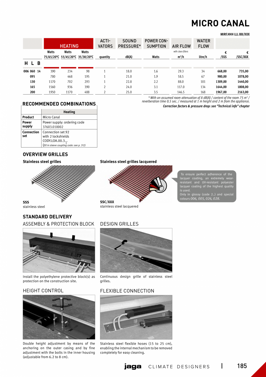 Pagina 184 - Catalog general de produse 2020 JAGA CLIMA CANAL, CANAL COMPACT, MINI CANAL, CANAL PLUS...