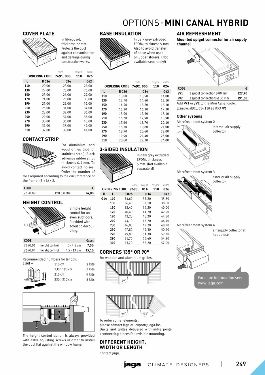 Pagina 249 - Catalog general de produse 2020 JAGA CLIMA CANAL, CANAL COMPACT, MINI CANAL, CANAL PLUS...