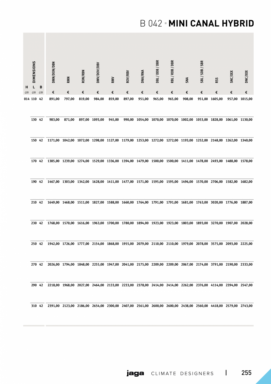 Pagina 255-Catalog general de produse 2020 JAGA CLIMA CANAL, CANAL COMPACT, MINI CANAL, CANAL PLUS, MINI Wall, ...