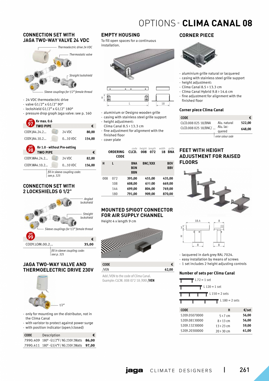 Pagina 261-Catalog general de produse 2020 JAGA CLIMA CANAL, CANAL COMPACT, MINI CANAL, CANAL PLUS, MINI Wall, ...