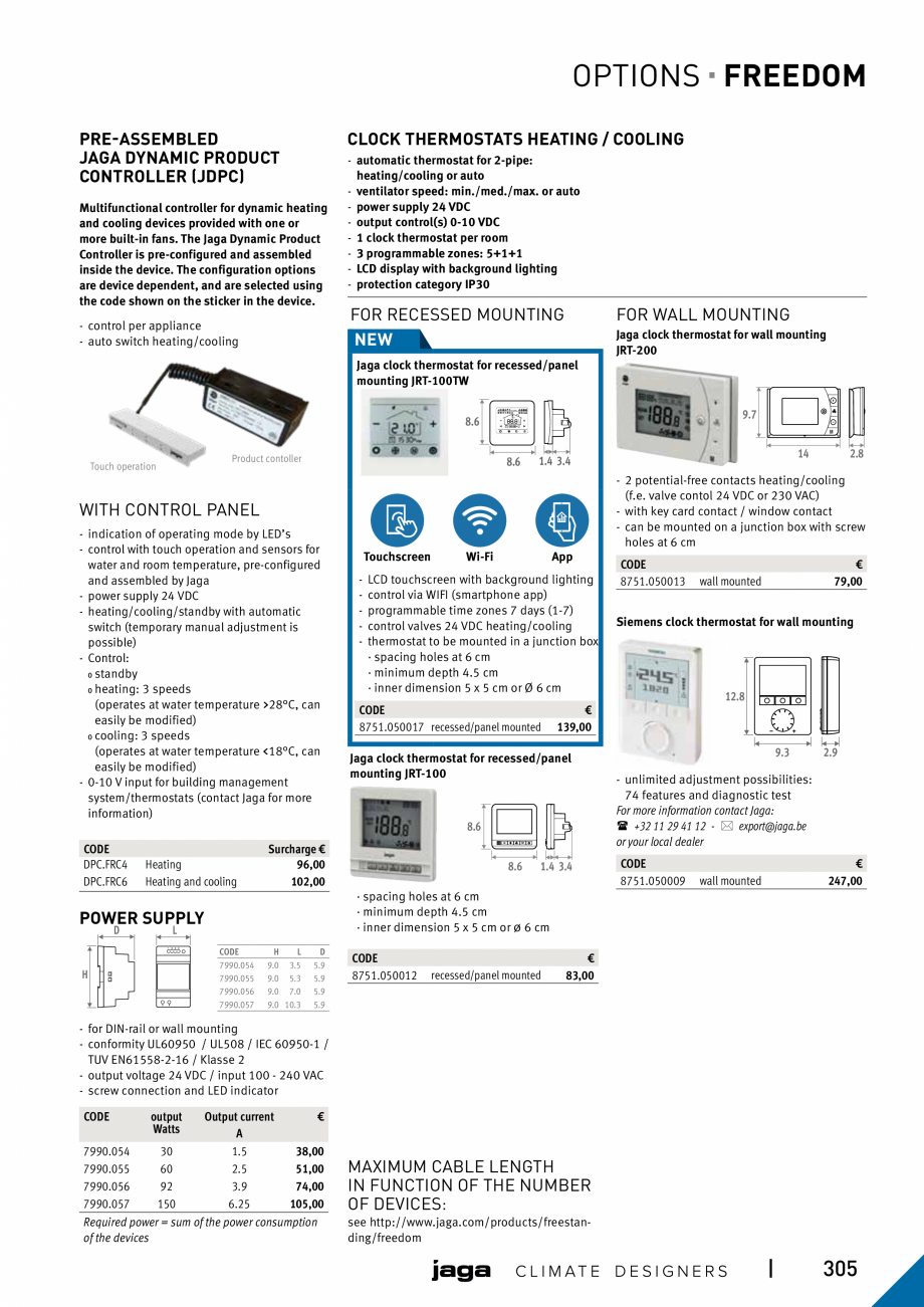 Pagina 305-Catalog general de produse 2020 JAGA CLIMA CANAL, CANAL COMPACT, MINI CANAL, CANAL PLUS, MINI Wall, ...