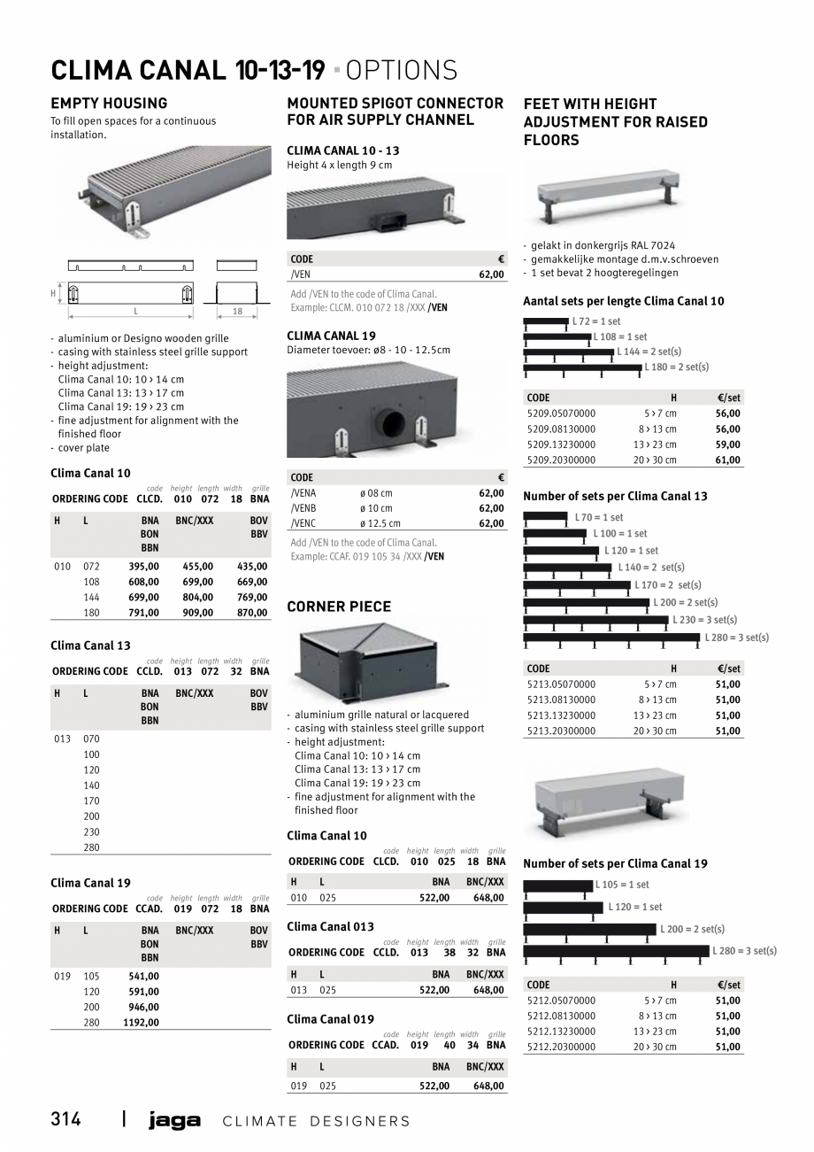 Pagina 314-Catalog general de produse 2020 JAGA CLIMA CANAL, CANAL COMPACT, MINI CANAL, CANAL PLUS, MINI Wall, ...