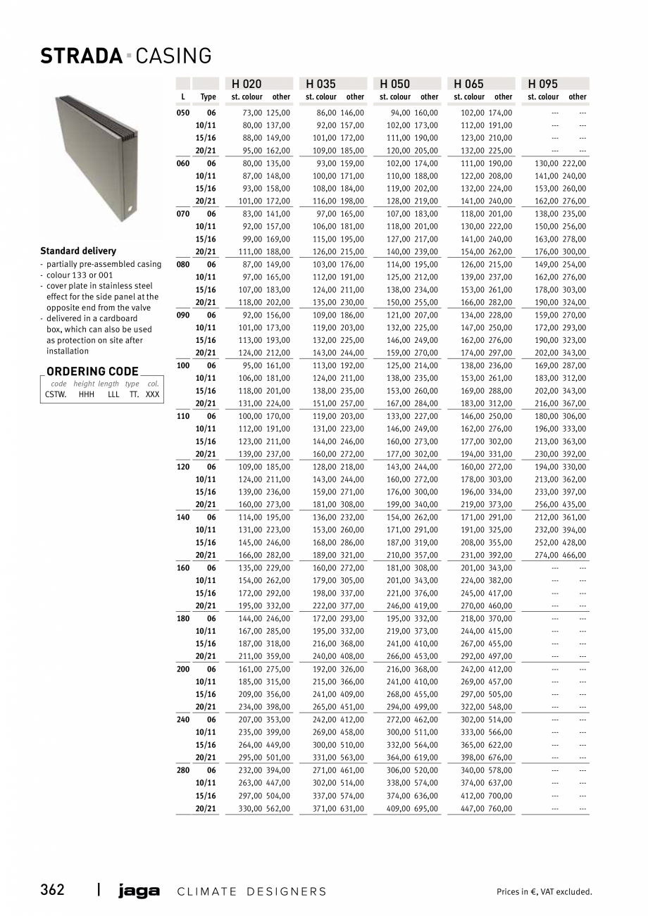 Pagina 362 - Catalog general de produse 2020 JAGA CLIMA CANAL, CANAL COMPACT, MINI CANAL, CANAL PLUS...