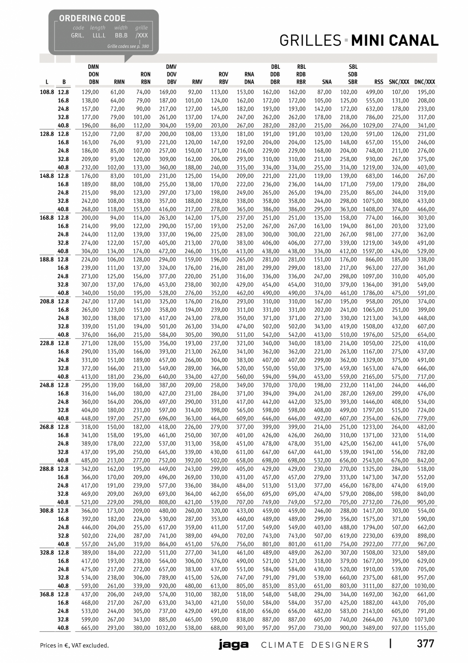 Pagina 377-Catalog general de produse 2020 JAGA CLIMA CANAL, CANAL COMPACT, MINI CANAL, CANAL PLUS, MINI Wall, ...