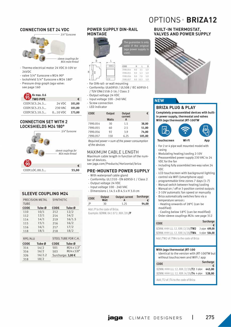 Pagina 10 - Ventiloconvector de perete - Preturi si accesorii JAGA BRIZA Fisa tehnica Engleza age...