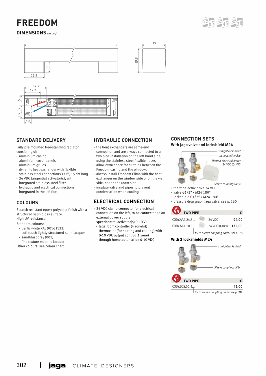 Pagina 5 - Ventiloconvector de pardoseala - Preturi si accesorii JAGA FREEDOM Fisa tehnica Engleza...