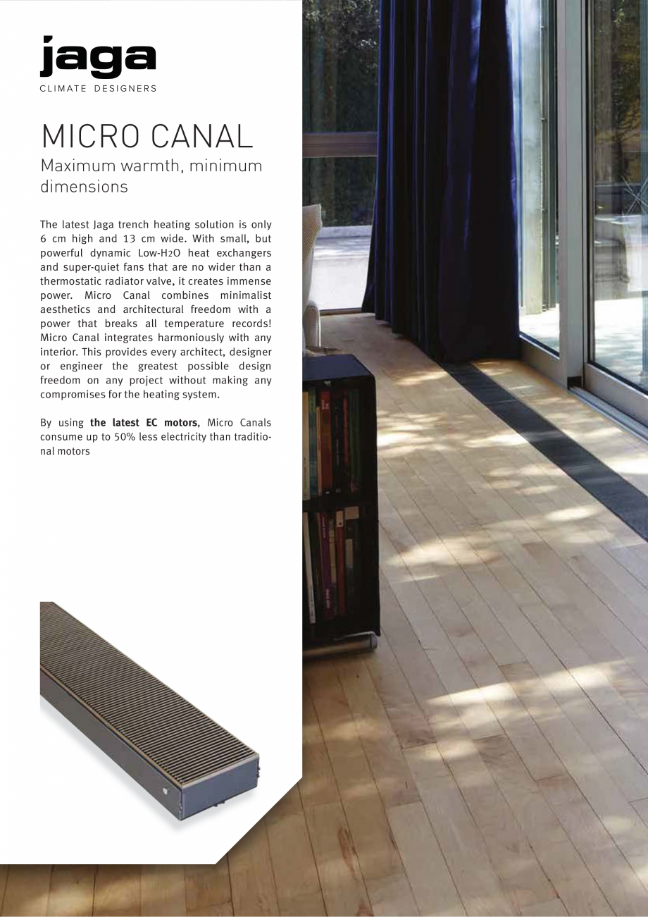 Pagina 1-Ventiloconvector de pardoseala - Preturi si accesorii JAGA MICRO CANAL Fisa tehnica Engleza MICRO...