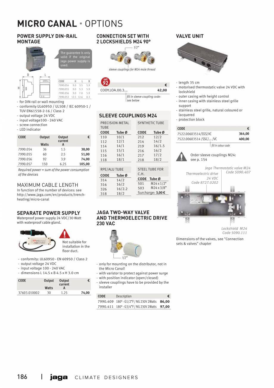 Pagina 5-Ventiloconvector de pardoseala - Preturi si accesorii JAGA MICRO CANAL Fisa tehnica Engleza . .
i...