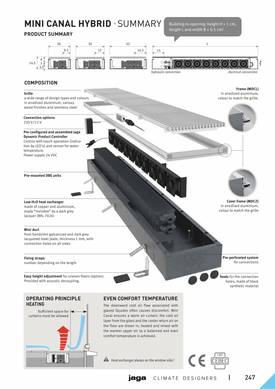 Pagina 4 - Ventiloconvector de pardoseala - Preturi si accesorii JAGA CLIMA CANAL Hybrid Fisa...