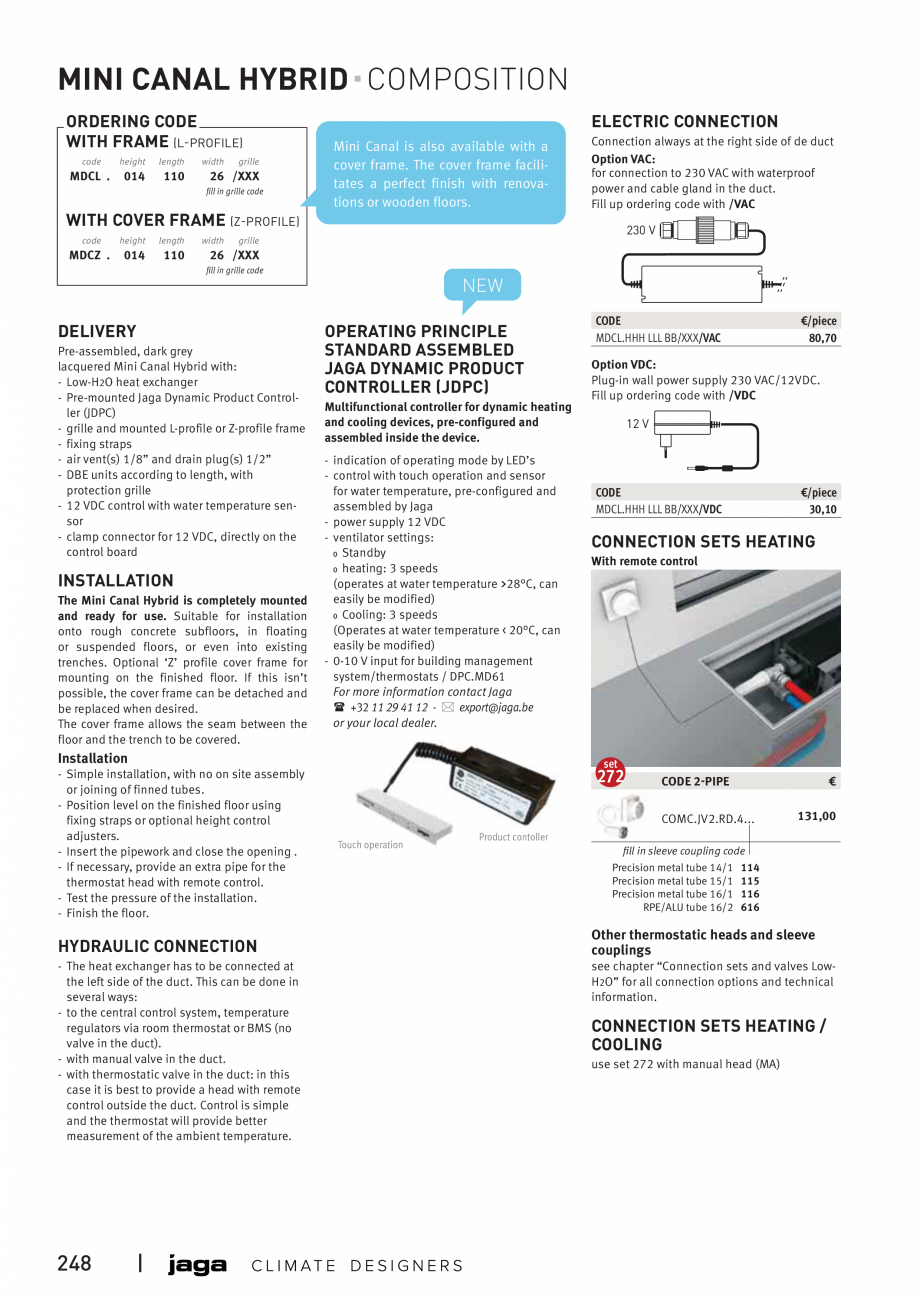 Pagina 5-Ventiloconvector de pardoseala - Preturi si accesorii JAGA CLIMA CANAL Hybrid Fisa tehnica Engleza...