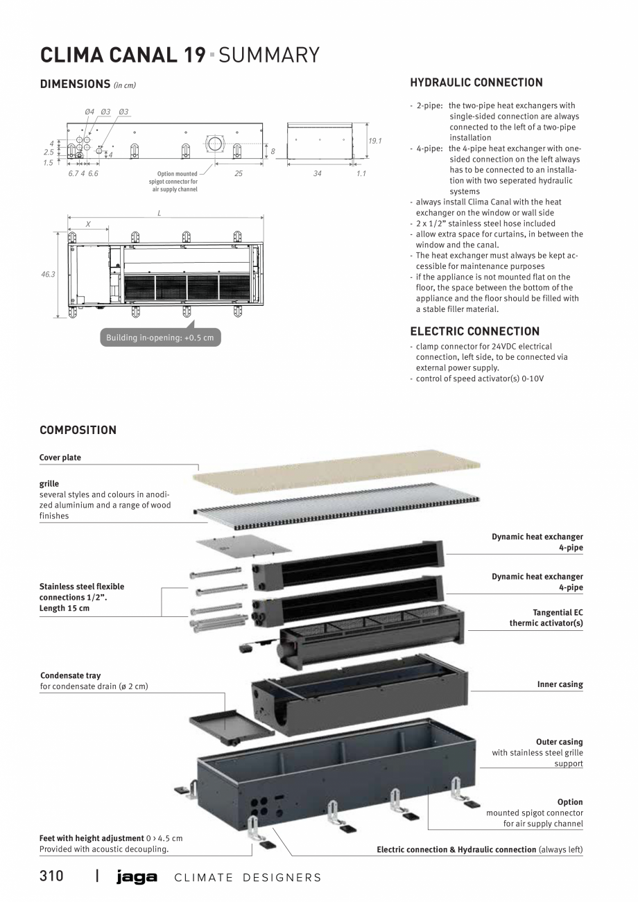 Pagina 5 - Ventiloconvector de pardoseala 10/13/19 - Preturi si accesorii JAGA CLIMA CANAL Fisa...