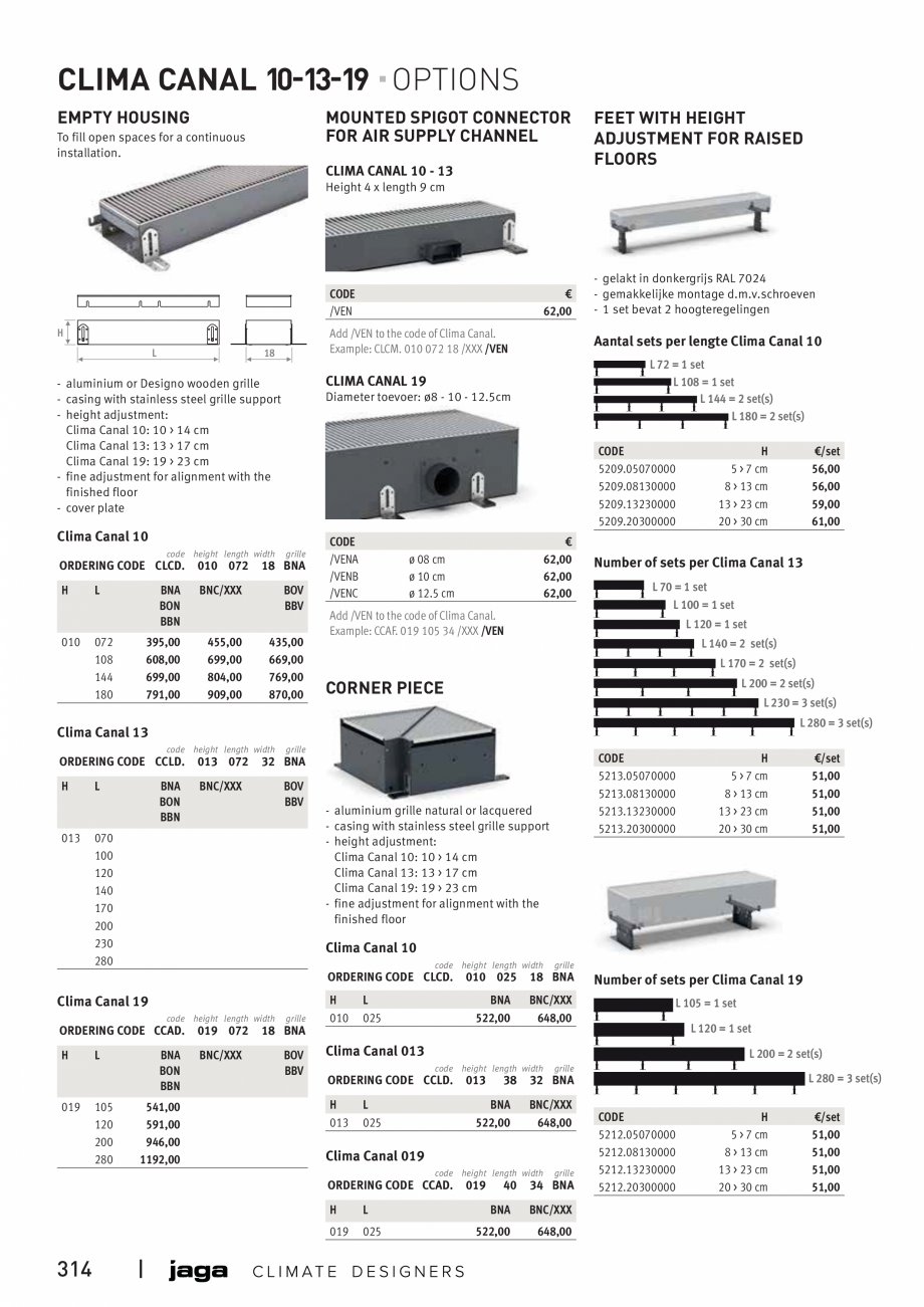 Pagina 9 - Ventiloconvector de pardoseala 10/13/19 - Preturi si accesorii JAGA CLIMA CANAL Fisa...