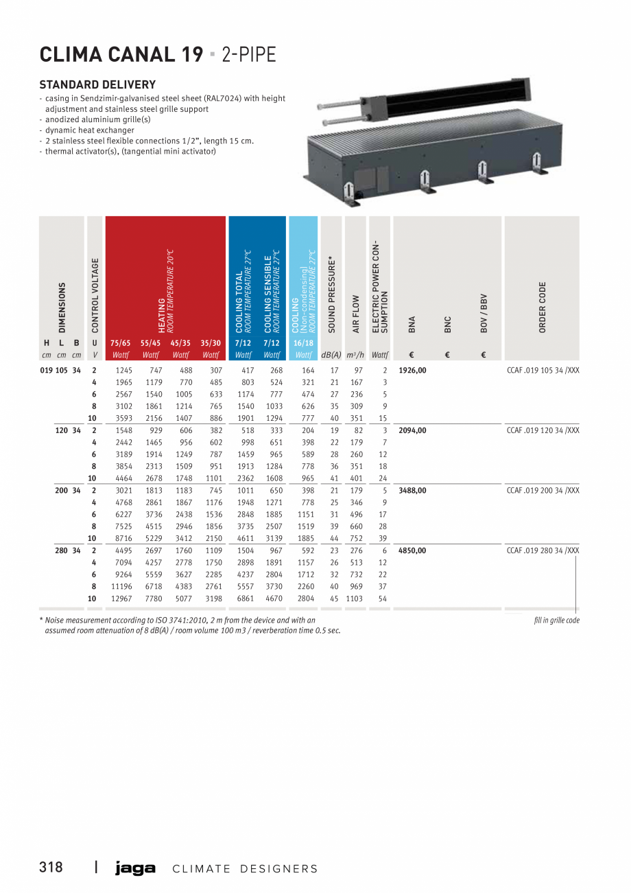 Pagina 13-Ventiloconvector de pardoseala 10/13/19 - Preturi si accesorii JAGA CLIMA CANAL Fisa tehnica Engleza...