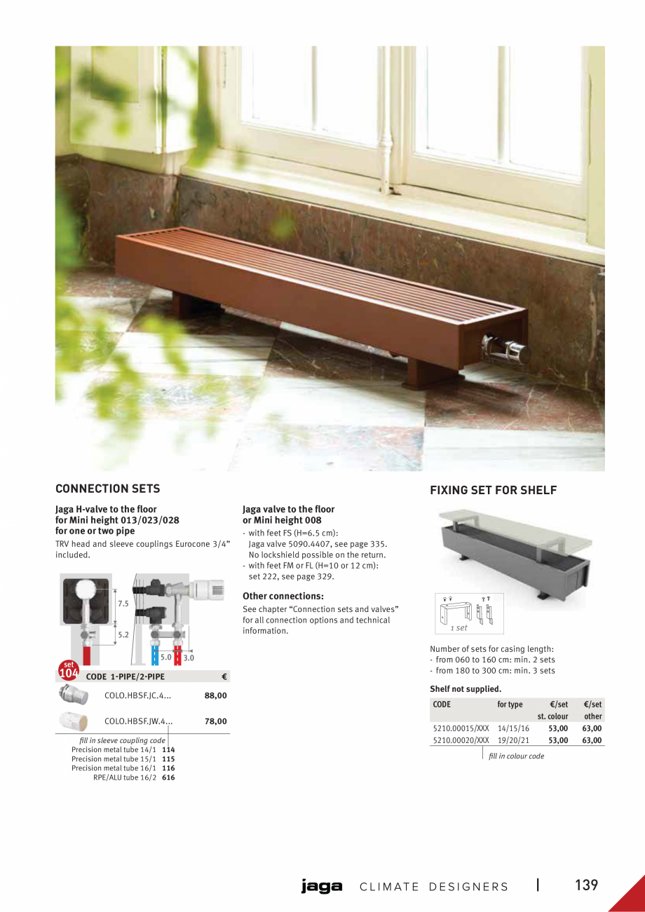 Pagina 4 - Calorifere de plinta cu picioruse - Preturi si accesorii JAGA MINI Free Standing / DBE...