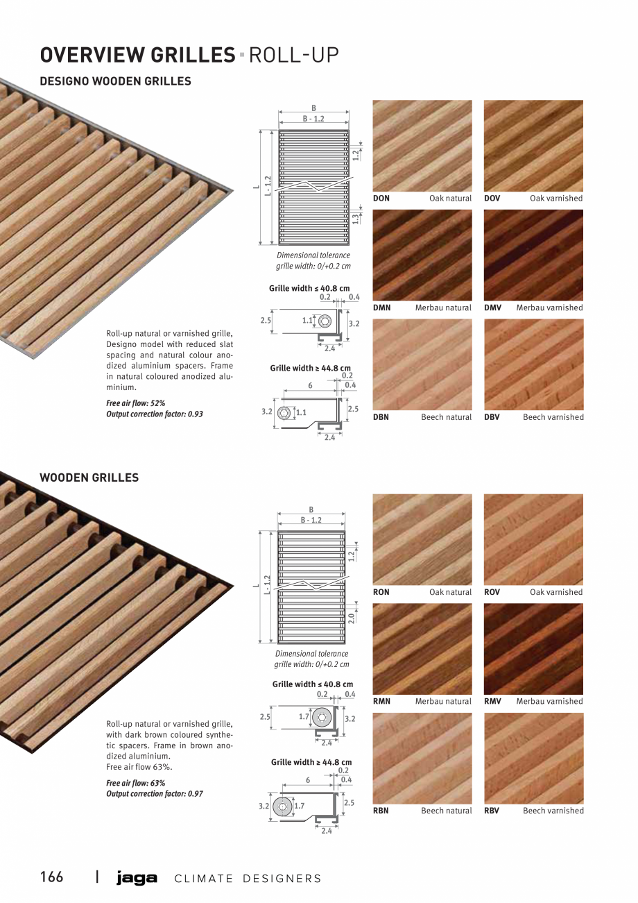 Pagina 3-Convector de pardoseala JAGA MINI CANAL Fisa tehnica Engleza 

ROLL-UP  OVERVIEW GRILLES...