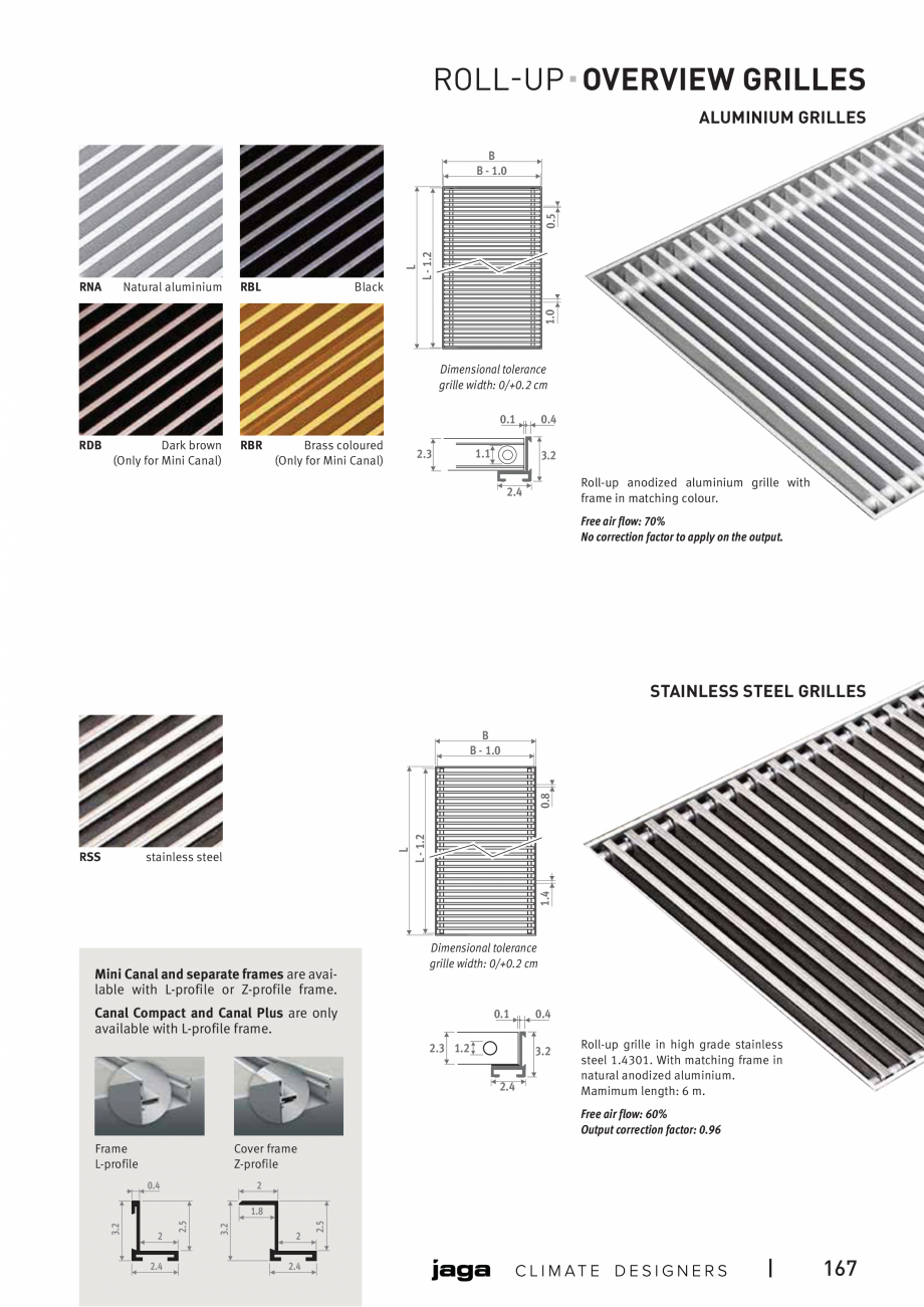 Pagina 4-Convector de pardoseala JAGA MINI CANAL Fisa tehnica Engleza   RIGID
DESIGNO ALUMINIUM GRILLES
...