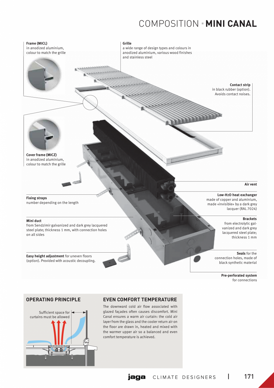 Pagina 8-Convector de pardoseala JAGA MINI CANAL Fisa tehnica Engleza synthetic material

Easy height...