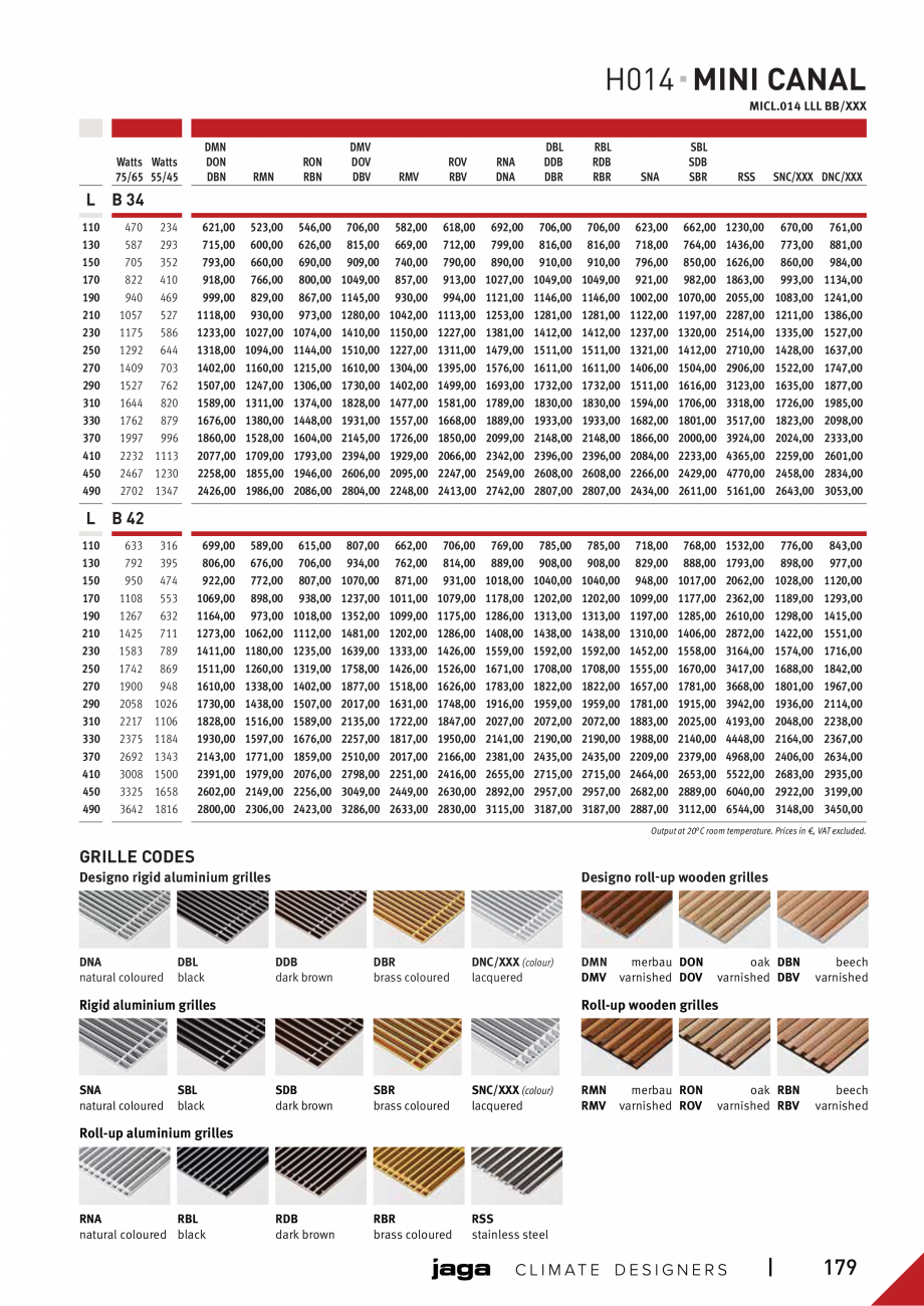 Pagina 16-Convector de pardoseala JAGA MINI CANAL Fisa tehnica Engleza 96,00 897,00
864,00 709,00 739,00 957...