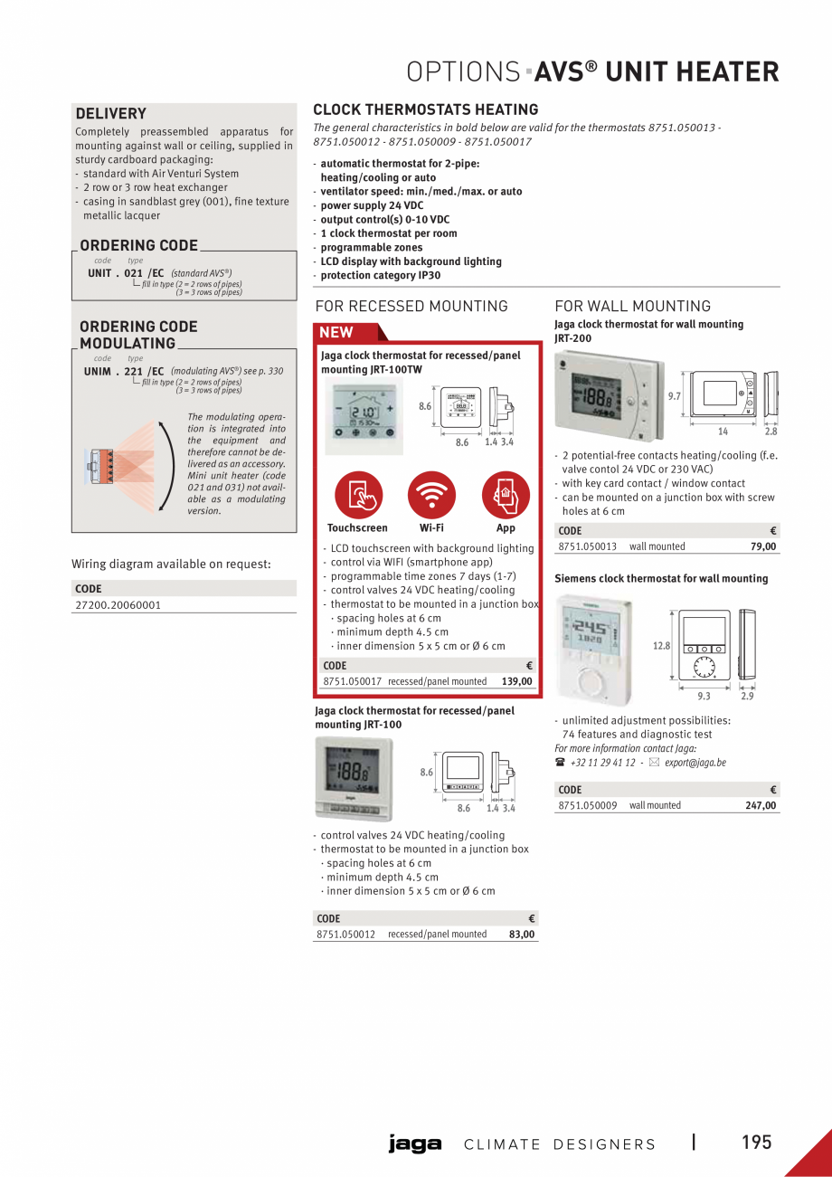 Pagina 8 - Unitate incalzire AVS® UNIT HEATER JAGA Fisa tehnica Engleza le

* BSP Male

4

In...