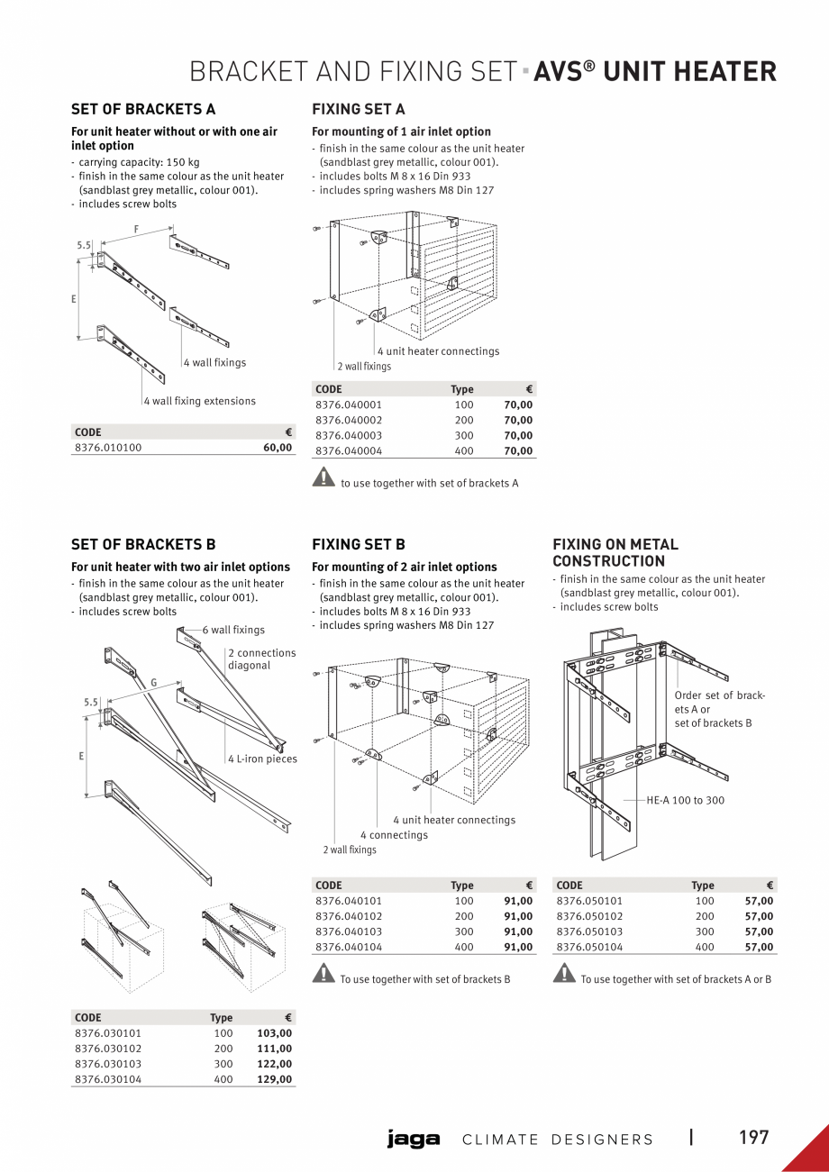 Pagina 10-Unitate incalzire AVS® UNIT HEATER JAGA Fisa tehnica Engleza 6
4
2

30.4 18.2
28.6 17.2
26.4 15....