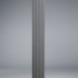 Panel Plus Vertical White Metallic Grey Calorifer vertical cu elementi de otel aplatizati - Panel Plus