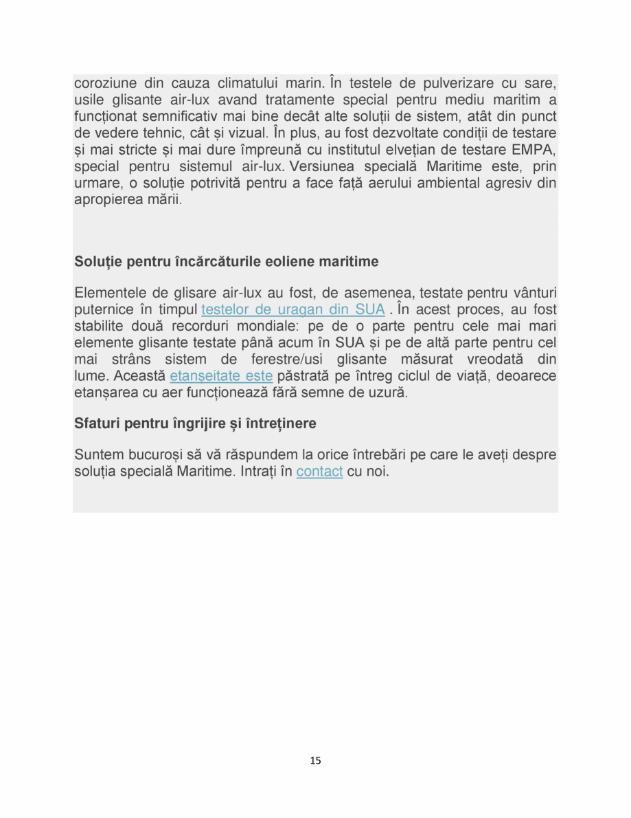 Pagina 15-Sistem de usi glisante air-lux air-lux Catalog, brosura Romana re. Activarea
declanșează...