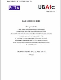 Geam cu vid -  certificare EAD 300021-00-04-04