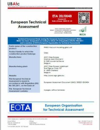 Geam cu vid - certificare ETA 200048