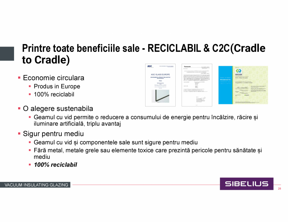 Pagina 28-Prezentare geam cu vid SIBELIUS Catalog, brosura Romana 