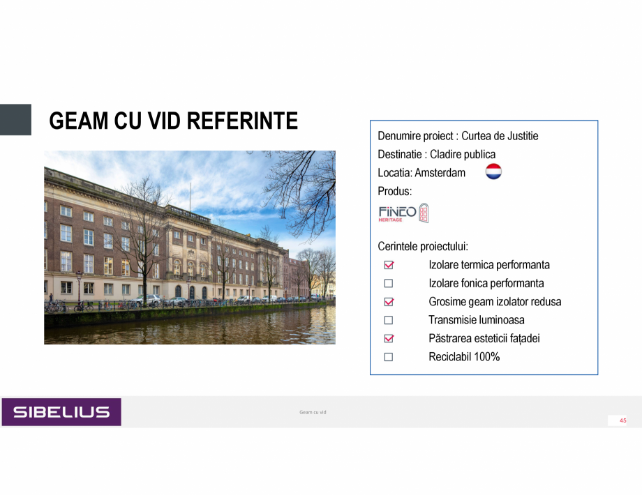 Pagina 45 - Prezentare geam cu vid SIBELIUS Catalog, brosura Romana 