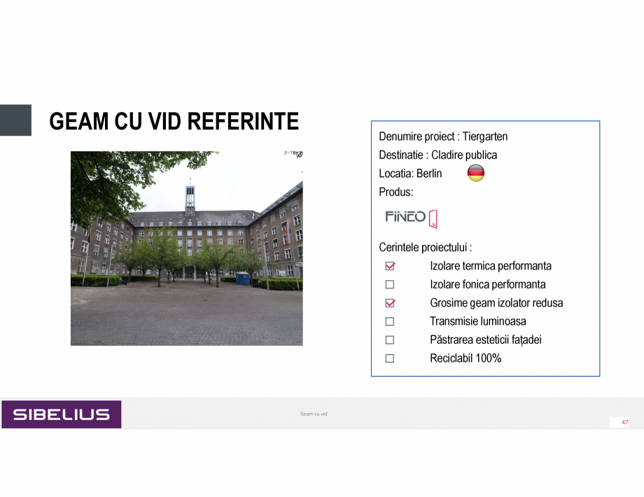 Pagina 47 - Prezentare geam cu vid SIBELIUS Catalog, brosura Romana 