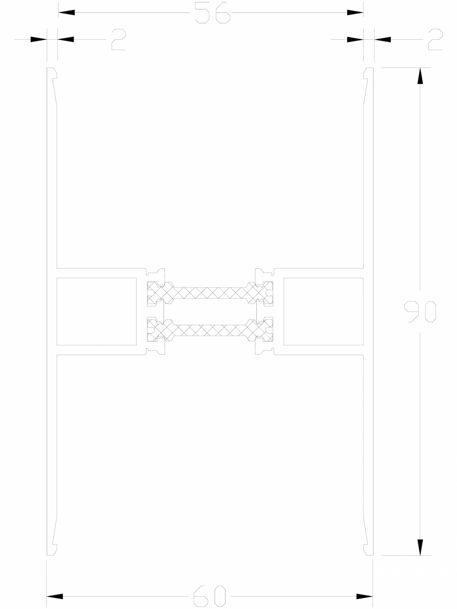 Pagina 1-CAD-DWG Profil HV60 W LINIT Detaliu de produs 