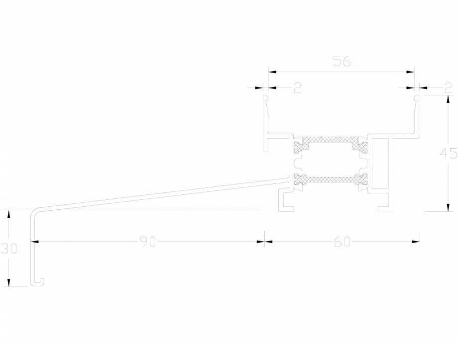 Pagina 1-CAD-DWG Profil U60 100W LINIT Detaliu de produs 