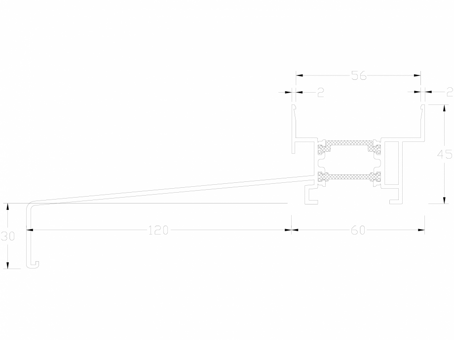 Pagina 1-CAD-DWG Profil U60 120W LINIT Detaliu de produs 
