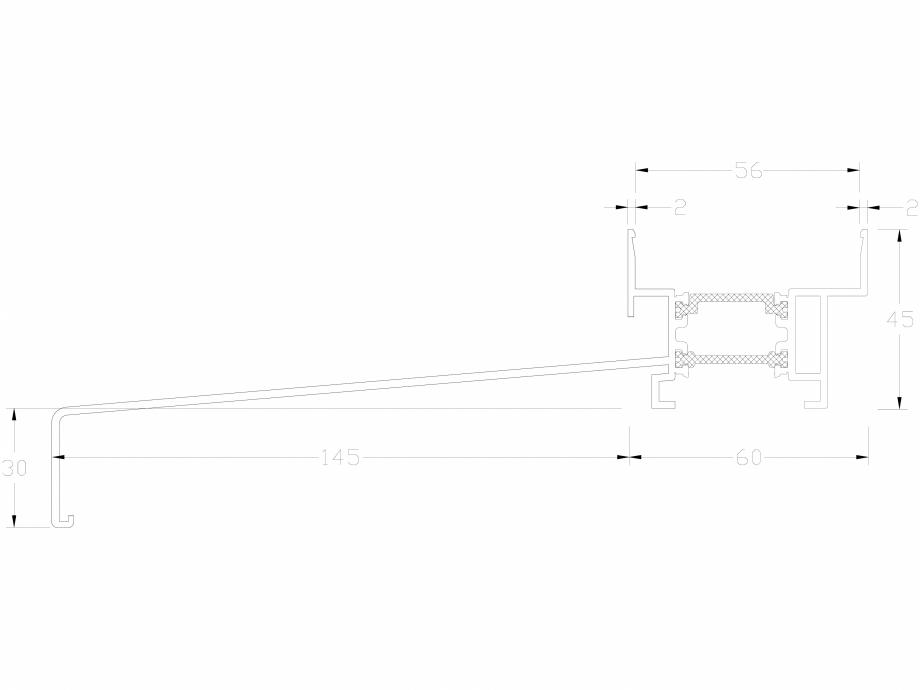Pagina 1-CAD-DWG Profil U60 150W LINIT Detaliu de produs 