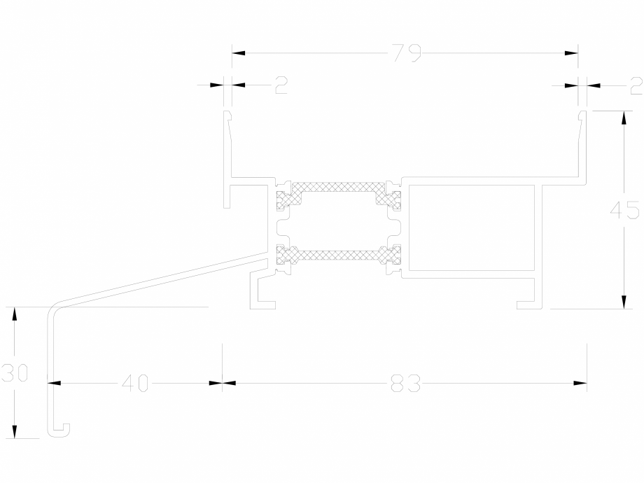 Pagina 1-CAD-DWG Profil U83 50W LINIT Detaliu de produs 