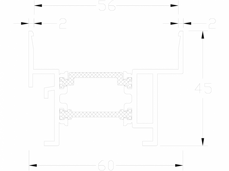 Pagina 1-CAD-DWG Profil UPR60 0W LINIT Detaliu de produs 