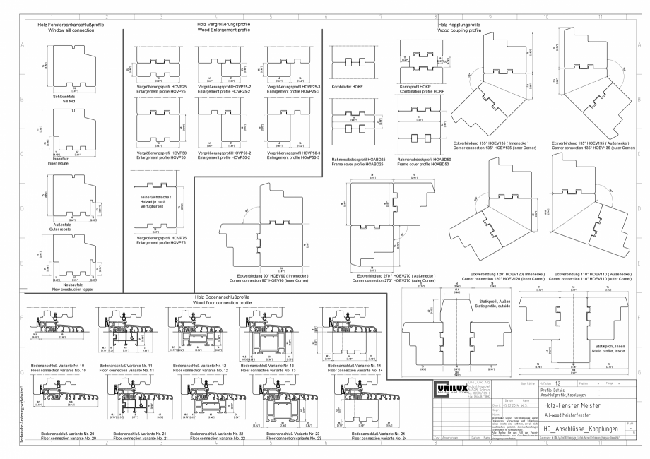 Pagina 1-CAD-PDF Ferestre din lemn stratificat - cuplaje UNILUX Detaliu de montaj 