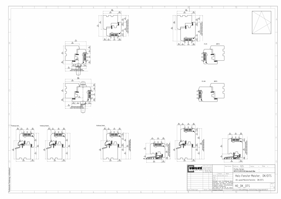 Pagina 1-CAD-PDF Ferestre din lemn stratificat DK/DTS UNILUX Detaliu de montaj 