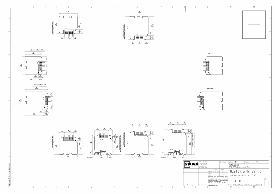 Pagina 1-CAD-PDF Ferestre din lemn stratificat F/DTF UNILUX Detaliu de montaj 