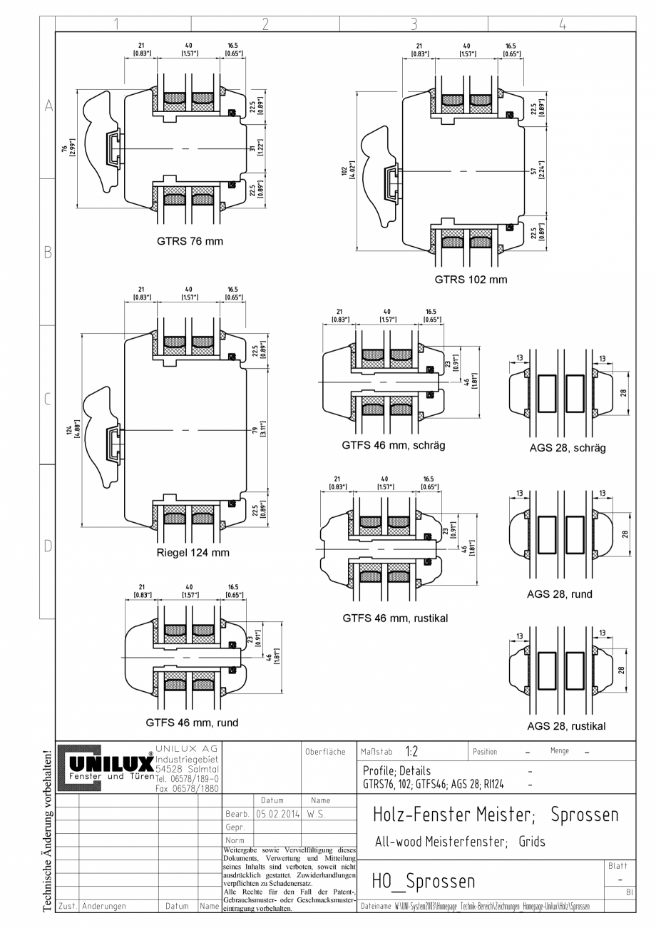Pagina 1-CAD-PDF Ferestre din lemn stratificat UNILUX Detaliu de montaj 